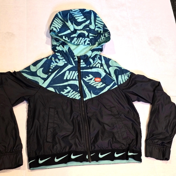 Nike Other - Kids Nike Windrunner Windbreaker Jacket Youth Size XL Teal & Black Unisex